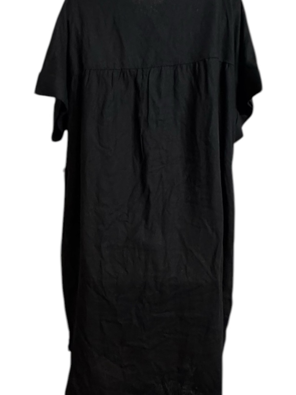 NWT Spring/Summer Linen Blend Black Shirt Dress PLUS: 2X #CL - Picture 4 of 6